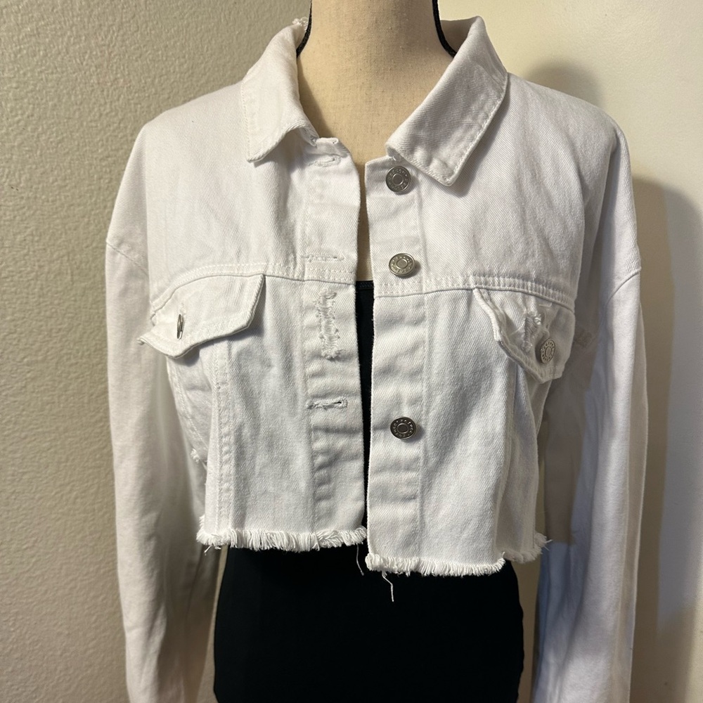 Refuge White Denim Jacket - Picture 2 of 11